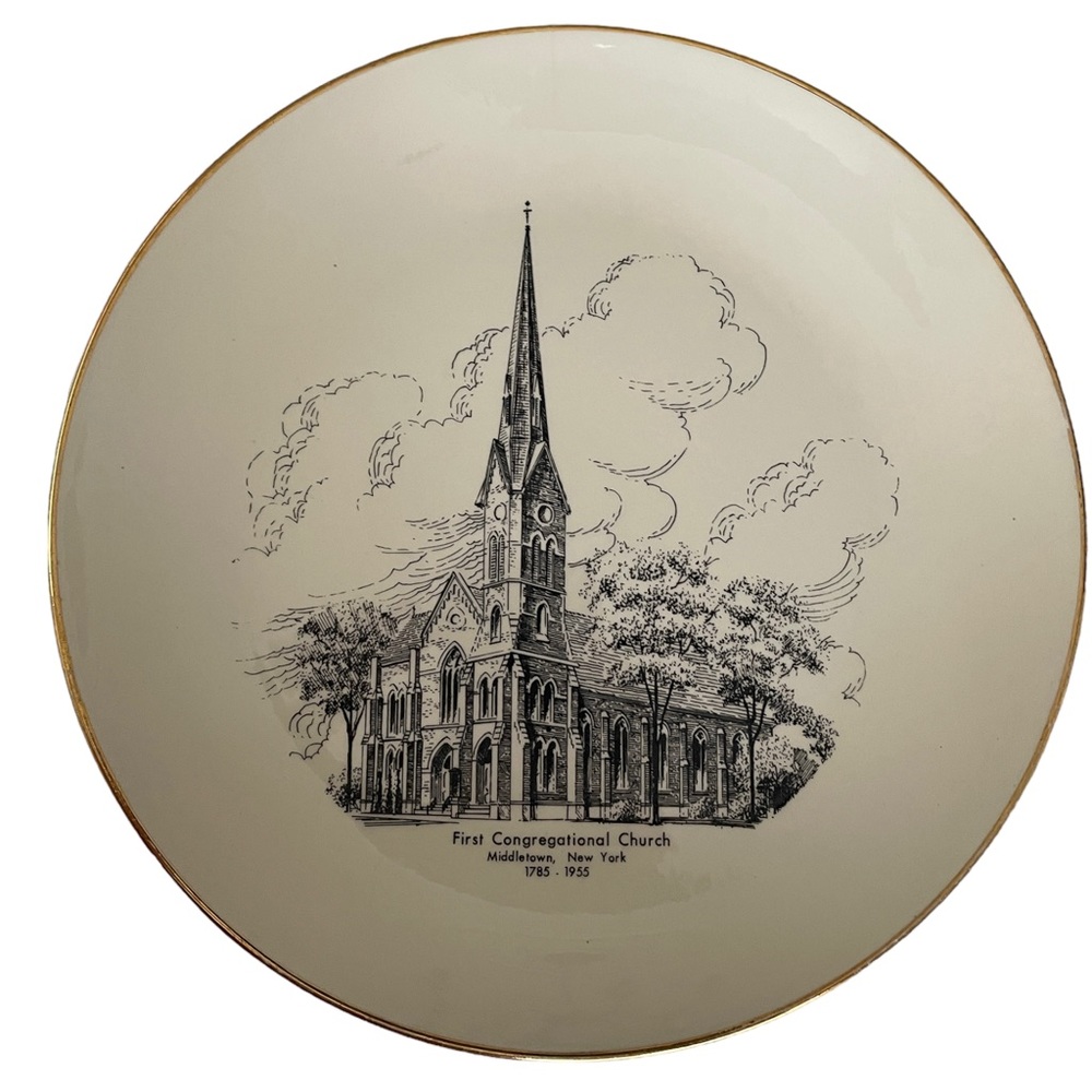 Homer Laughlin First Congregational Church, Middletown, NY Commemorative Plate